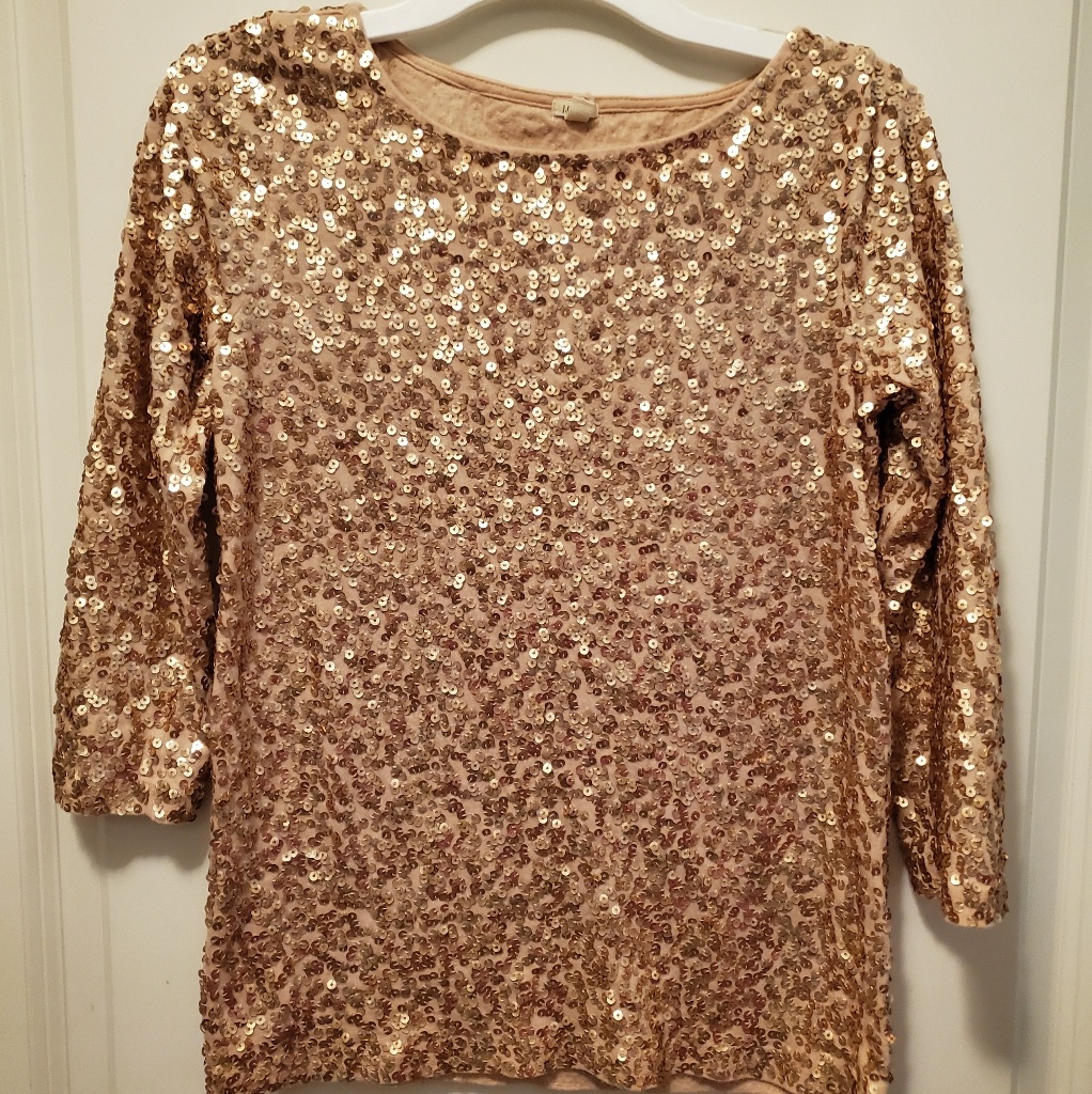 J Crew Sequin Top